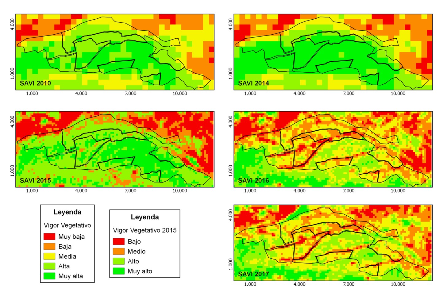 Secuencia SAVI 2010 - 2017